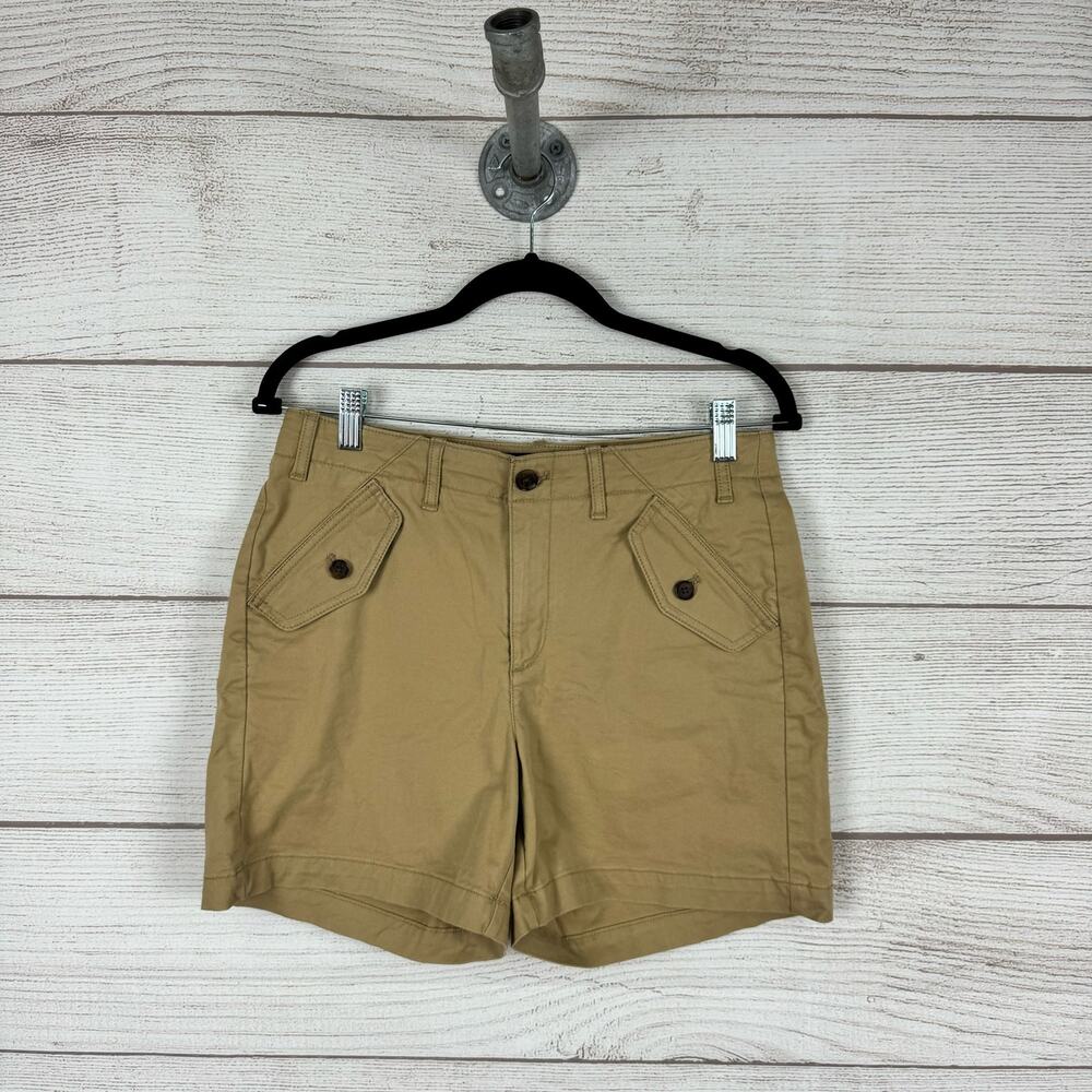 Banana Republic Factory Women's Khaki Authentic Chino Girlfriend Shorts Size 4